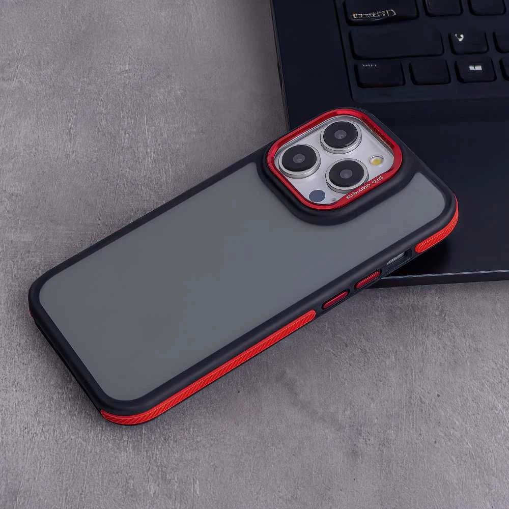 TFO Telforceone Crystal Juodas dėklas, skirtas Xiaomi Redmi Note 14 5G (Global) raudonas