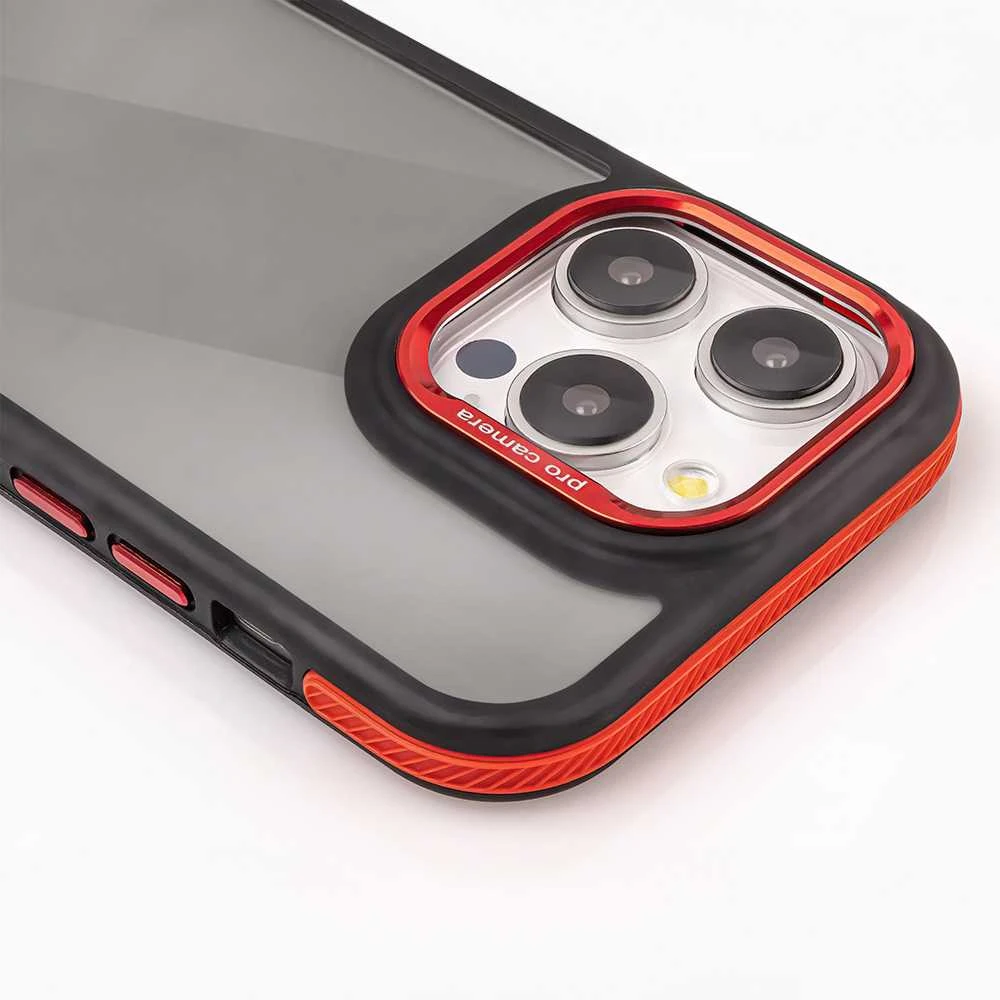 TFO Telforceone Crystal Juodas dėklas, skirtas Xiaomi Redmi Note 14 5G (Global) raudonas