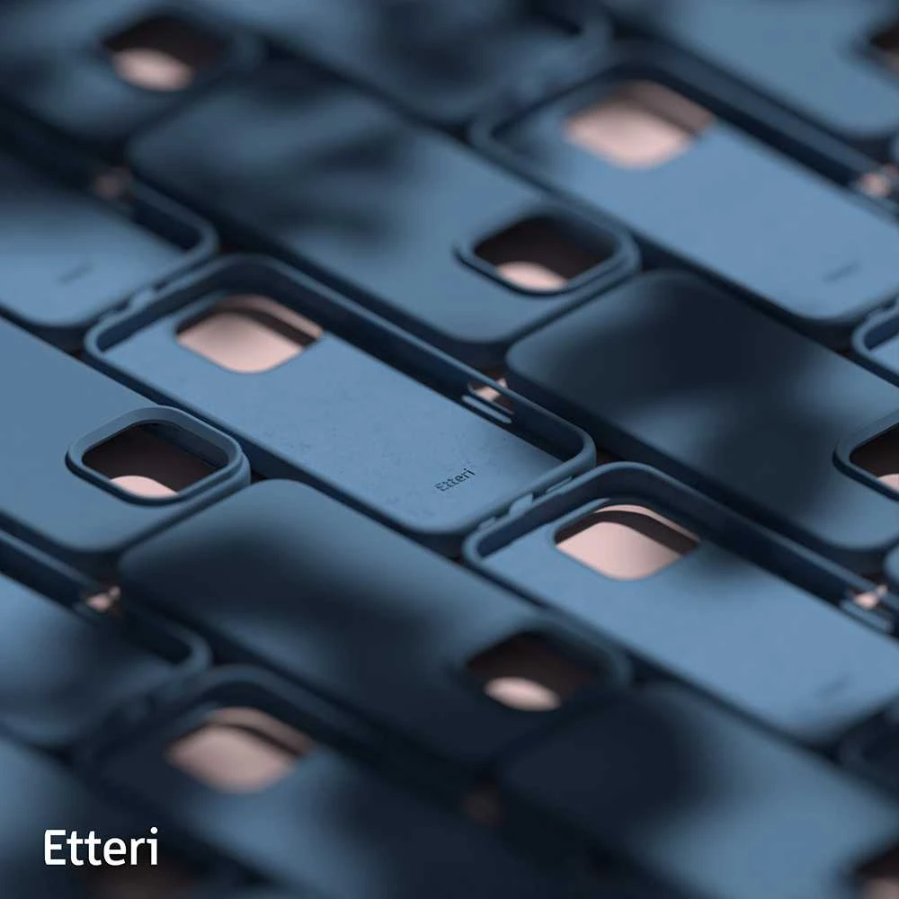 "Etteri" silikoninis dėklas iPhone 16 Pro Max 6,9 tamsiai mėlynas