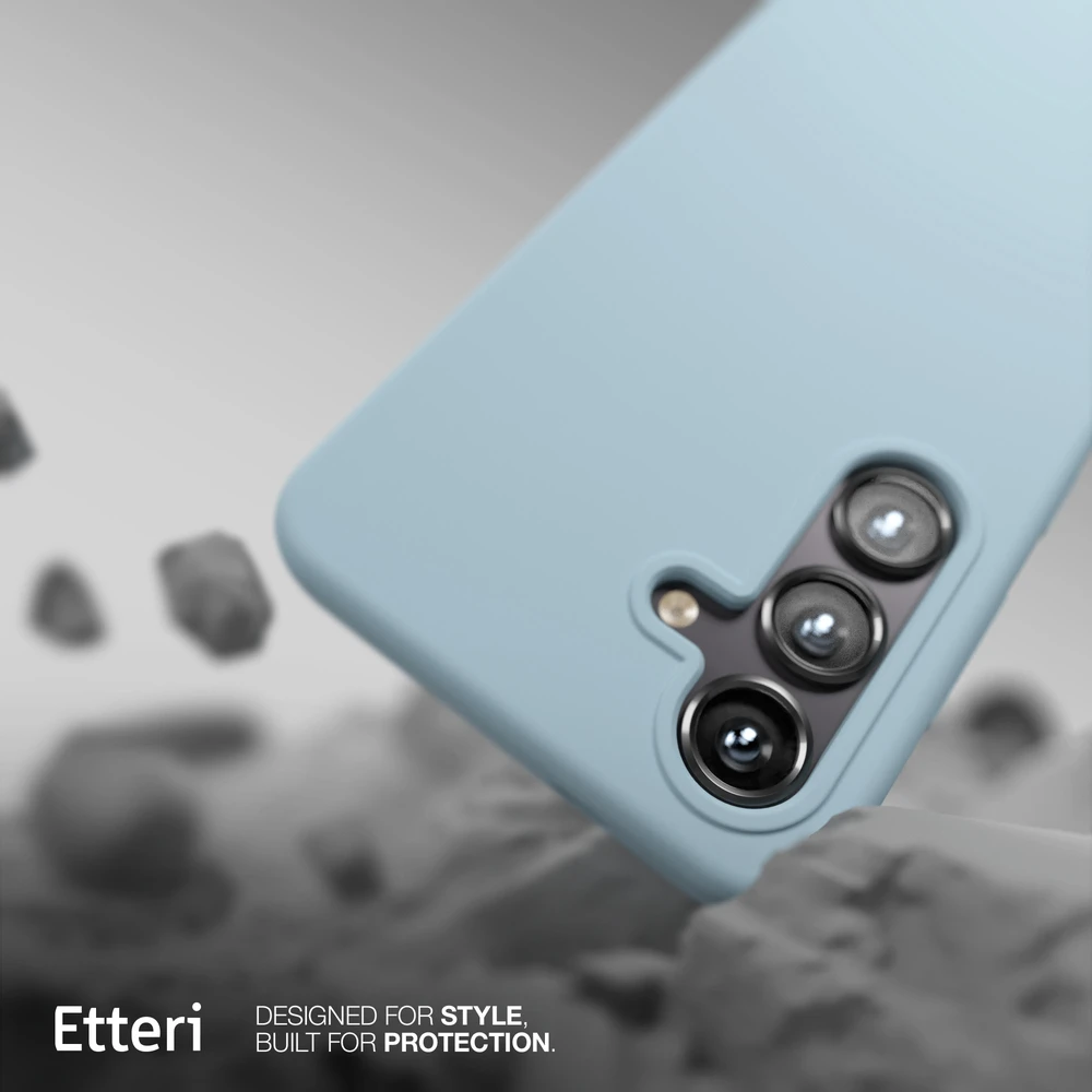 Etteri silikoninis Mag dėklas, skirtas Samsung Galaxy S25 Edge, šviesiai mėlynas