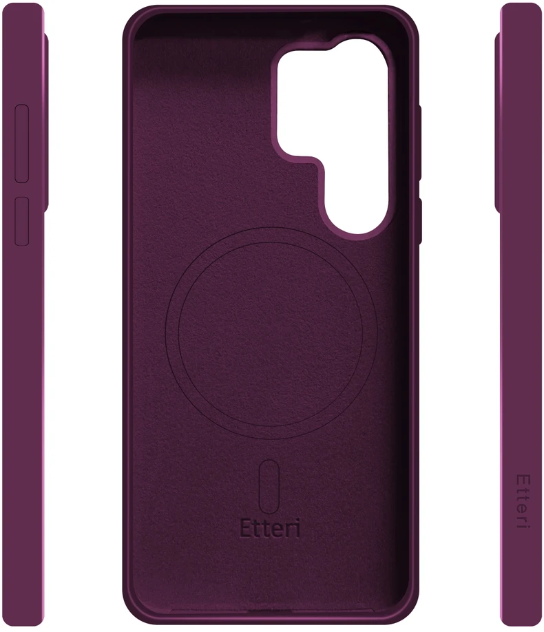 Dėklas Telforceone Etteri Silicone Mag case for Samsung Galaxy S26 Ultra dark cherry