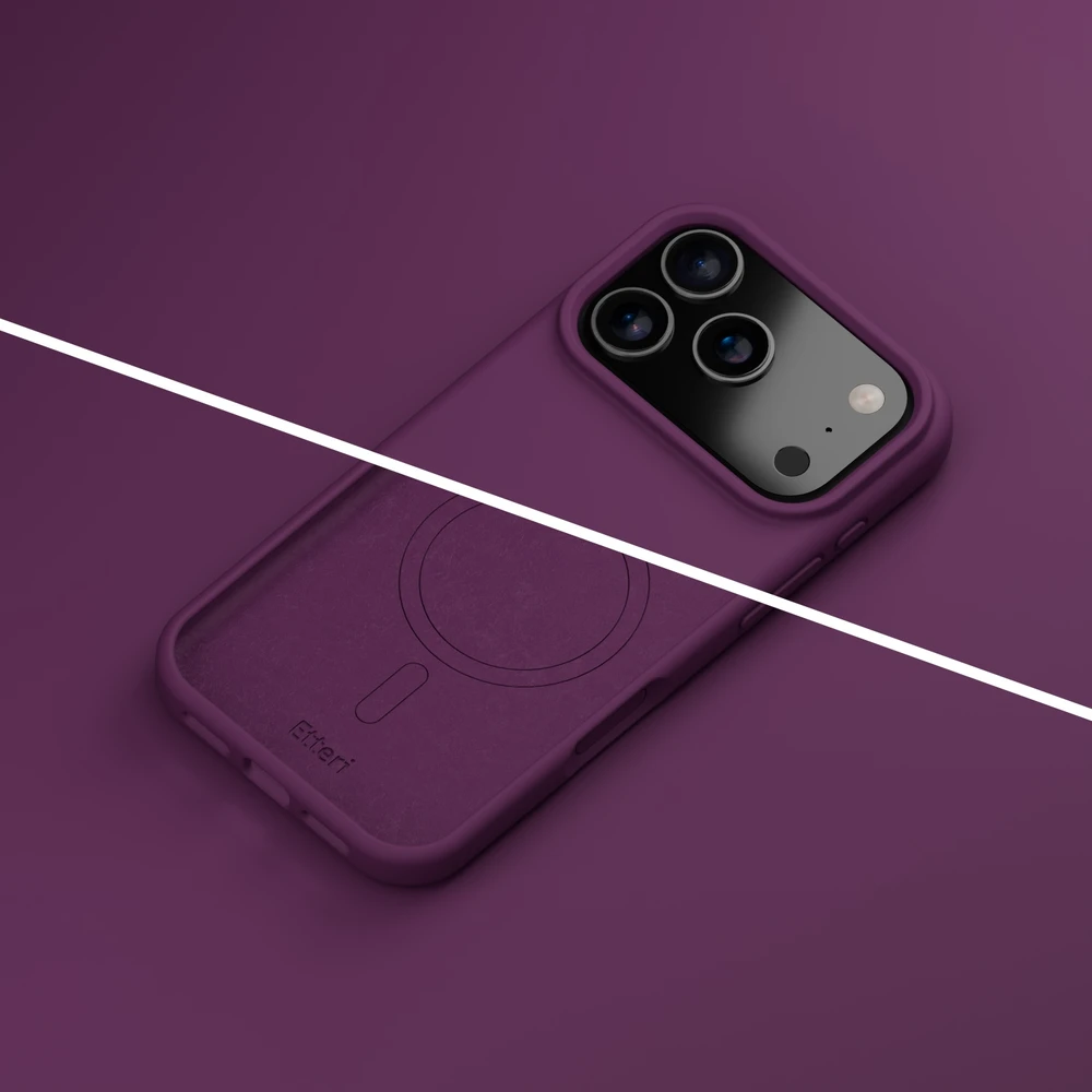 Dėklas Telforceone Etteri Silicone Mag case for iPhone 17 Pro Max / 18 Pro Max 6,9'' dark cherry