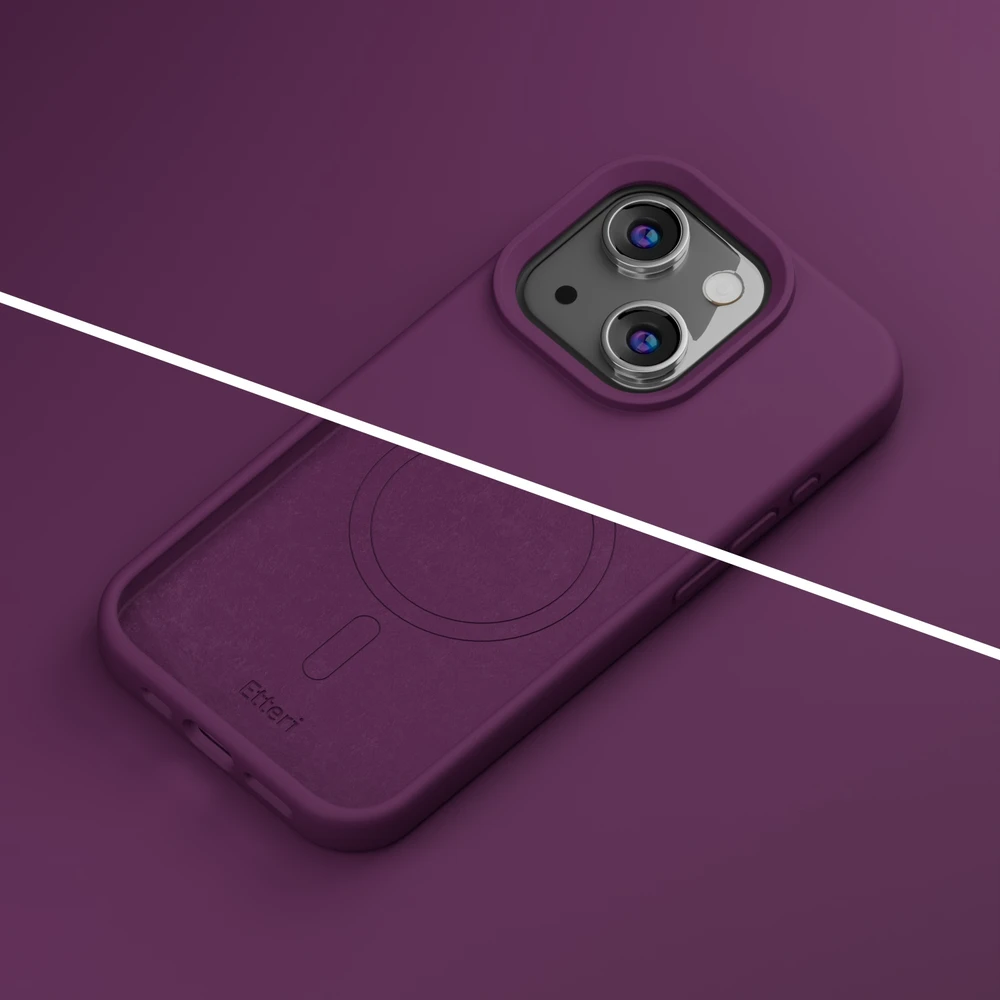 Dėklas Telforceone Etteri Silicone Mag case for iPhone 15 6,1" dark cherry