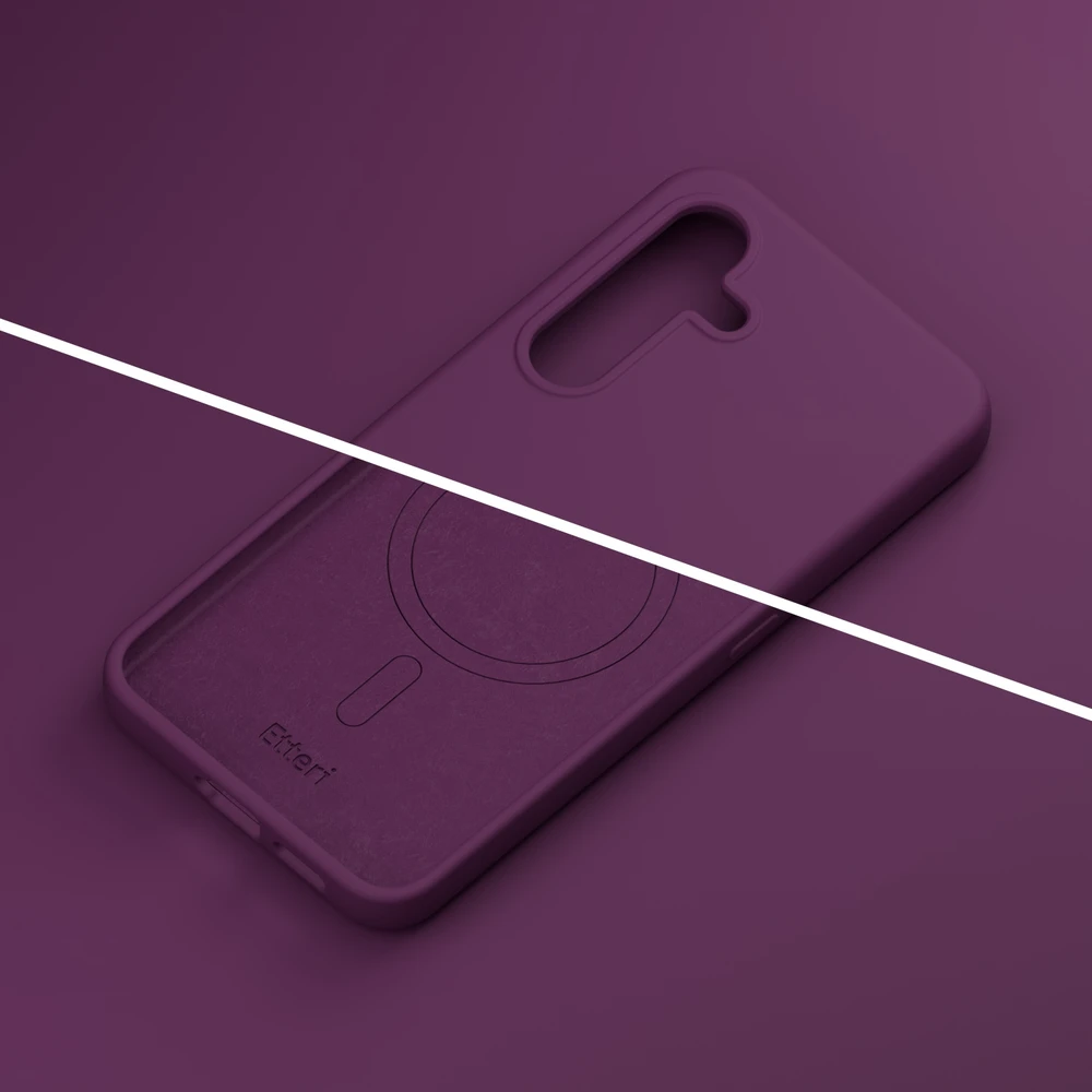 Telforceone Etteri Silikoninis Mag dėklas Samsung Galaxy A57 5G tamsiai vyšninė