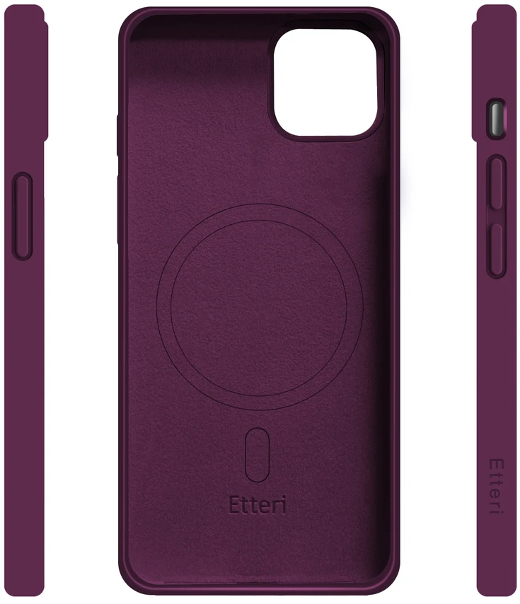 Dėklas Telforceone Etteri Silicone Mag case for iPhone 15 Pro 6,1" dark cherry