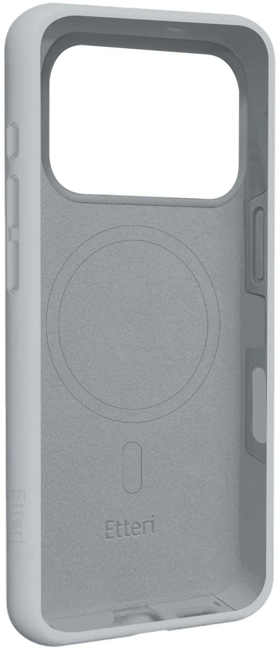 Dėklas Telforceone Etteri Silicone Mag case for iPhone 17 Pro Max / 18 Pro Max sidabrinis