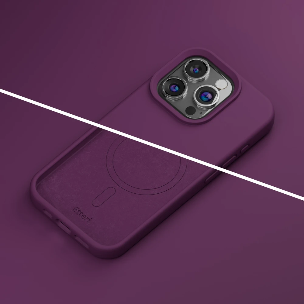 Dėklas Telforceone Etteri Silicone Mag case for iPhone 16 Pro Max 6,9" dark cherry