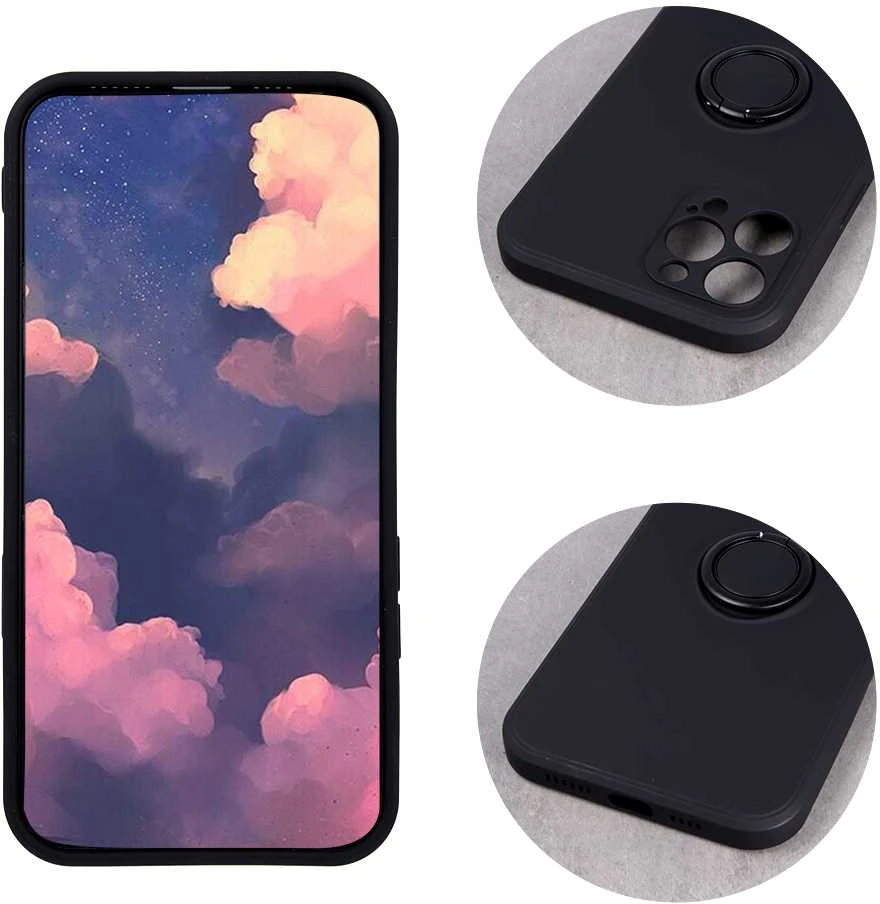 TFO Telforceone Finger Grip dėklas, skirtas Xiaomi Redmi Note 14 Pro 5G (Global) juodas