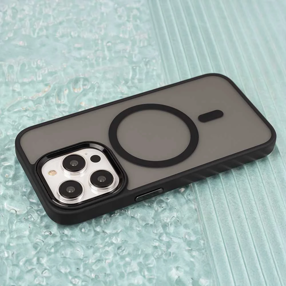 TFO „Telforceone Frozen Mag“ dėklas, skirtas iPhone 17 Pro 6,3" / 18 Pro 6,3" juodas atviras žiedas