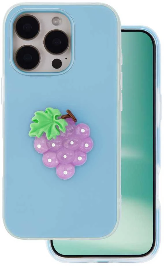 TFO Telforceone „iPhone 16 Pro Max 6,9“ dėklas su vaisių motyvais, mėlynas