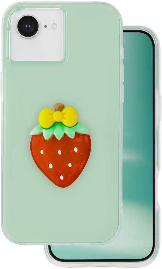 TFO Telforceone „iPhone 16e / 17e“ dėklas su vaisių motyvais, žalias