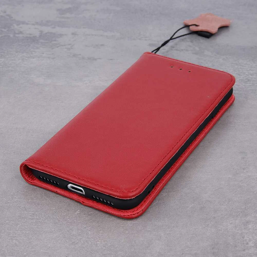 Telforceone Natūralios odos „Smart Pro“ dėklas, skirtas „iPhone 17 Pro Max 6,9“; bordo spalvos