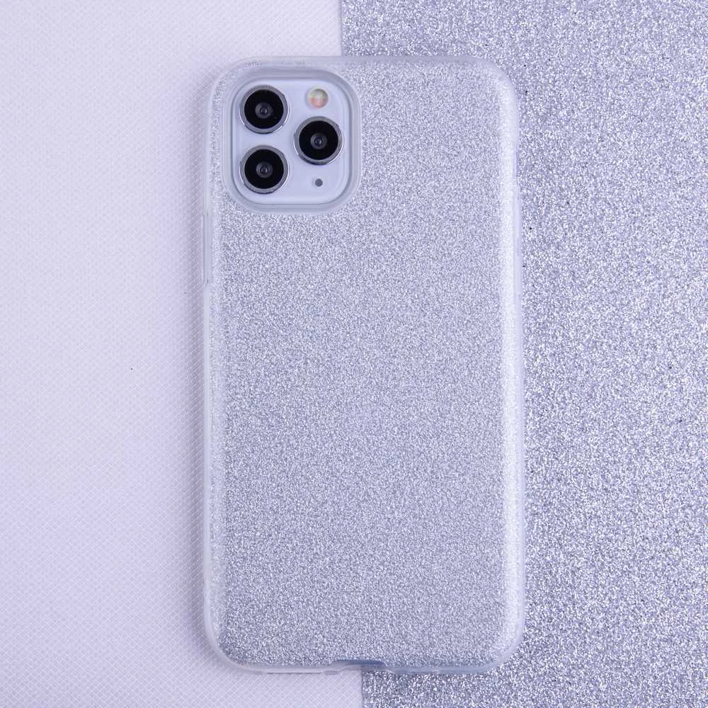 TFO Telforceone Blizgantis 3in1 dėklas Xiaomi Redmi 14C 4G/ 14C 5G / Redmi A4 / POCO C75, sidabrinis
