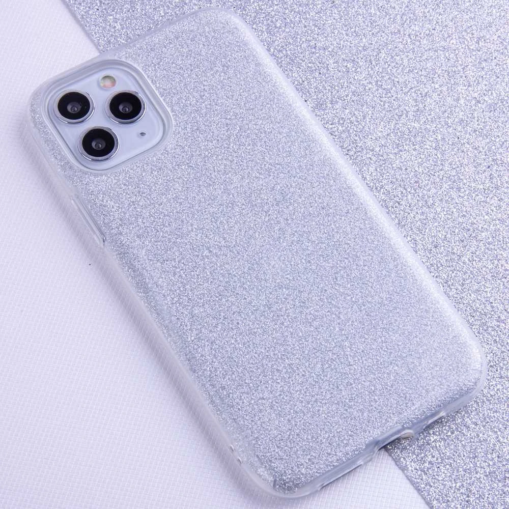 TFO Telforceone Blizgantis 3in1 dėklas Xiaomi Redmi 14C 4G/ 14C 5G / Redmi A4 / POCO C75, sidabrinis