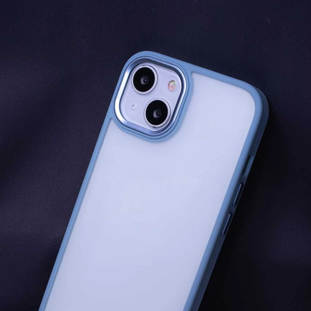 TelForceone Satino matinis dėklas, skirtas iPhone 15 Plus 6,7 mėlynas