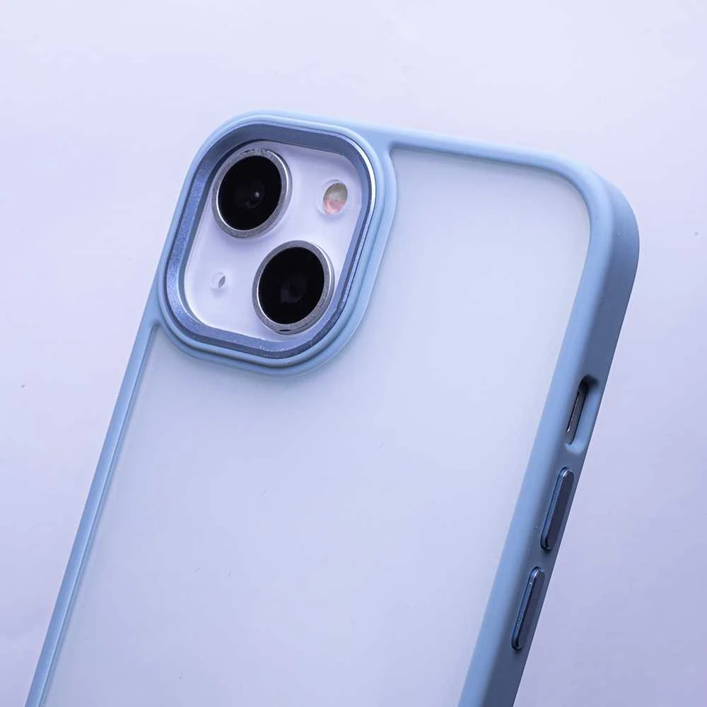 TelForceone Satino matinis dėklas, skirtas iPhone 15 Plus 6,7 mėlynas