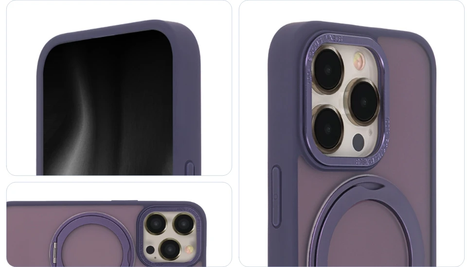 Telforceone Saugus besisukančio mago dėklas, skirtas iPhone 13 6,1 colio, violetinis