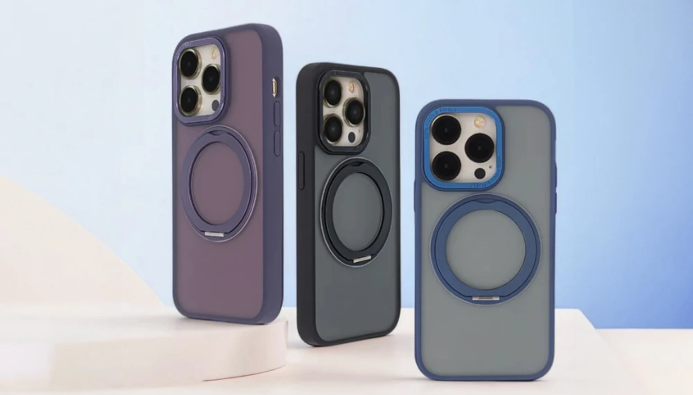 Telforceone Saugus besisukančio mago dėklas, skirtas iPhone 13 6,1 colio, violetinis