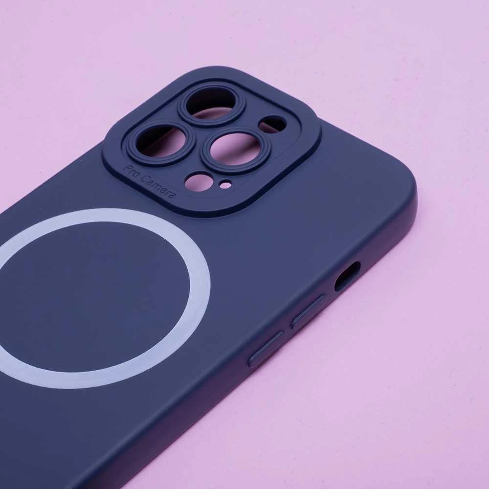 TelForceone Silicon Mag dėklas, skirtas iPhone 15 Plus 6,7 tamsiai mėlynos spalvos