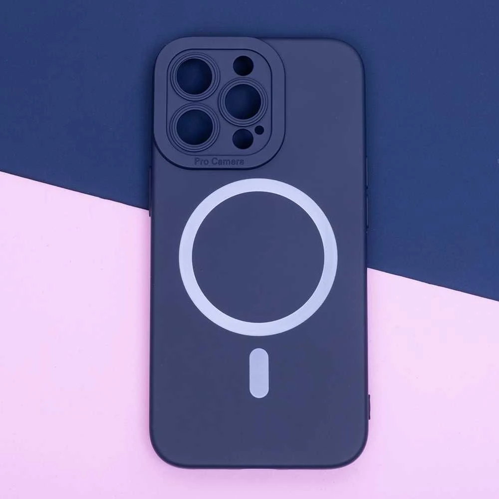 TelForceone Silicon Mag dėklas, skirtas iPhone 15 Plus 6,7 tamsiai mėlynos spalvos