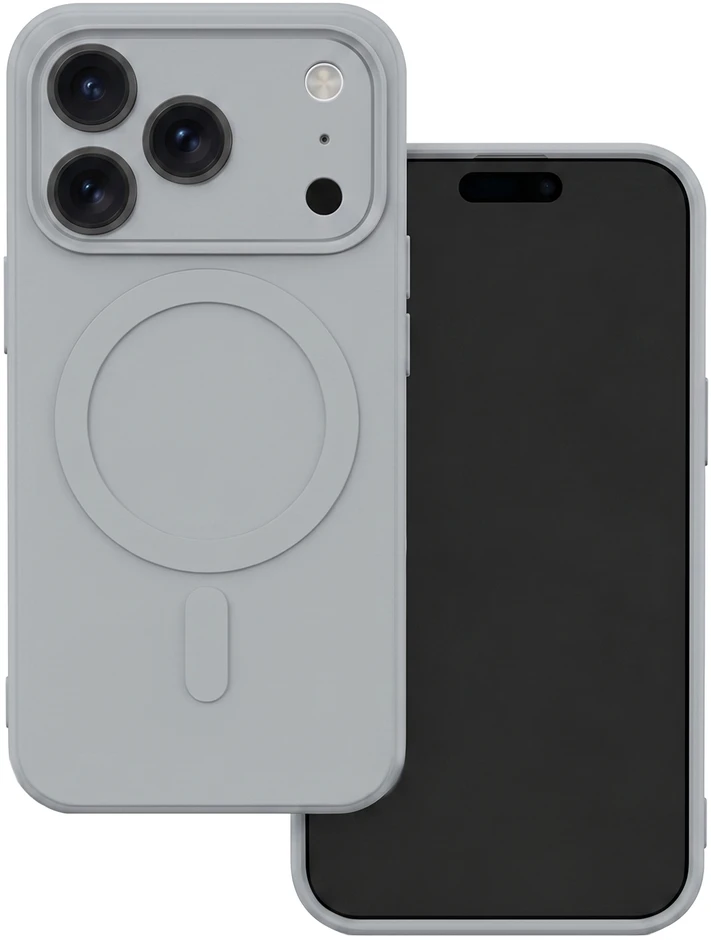 Telforceone Simple Color Mag dėklas iPhone 17 Pro Max 6,9" / 18 Pro Max 6,9" sidabrinis