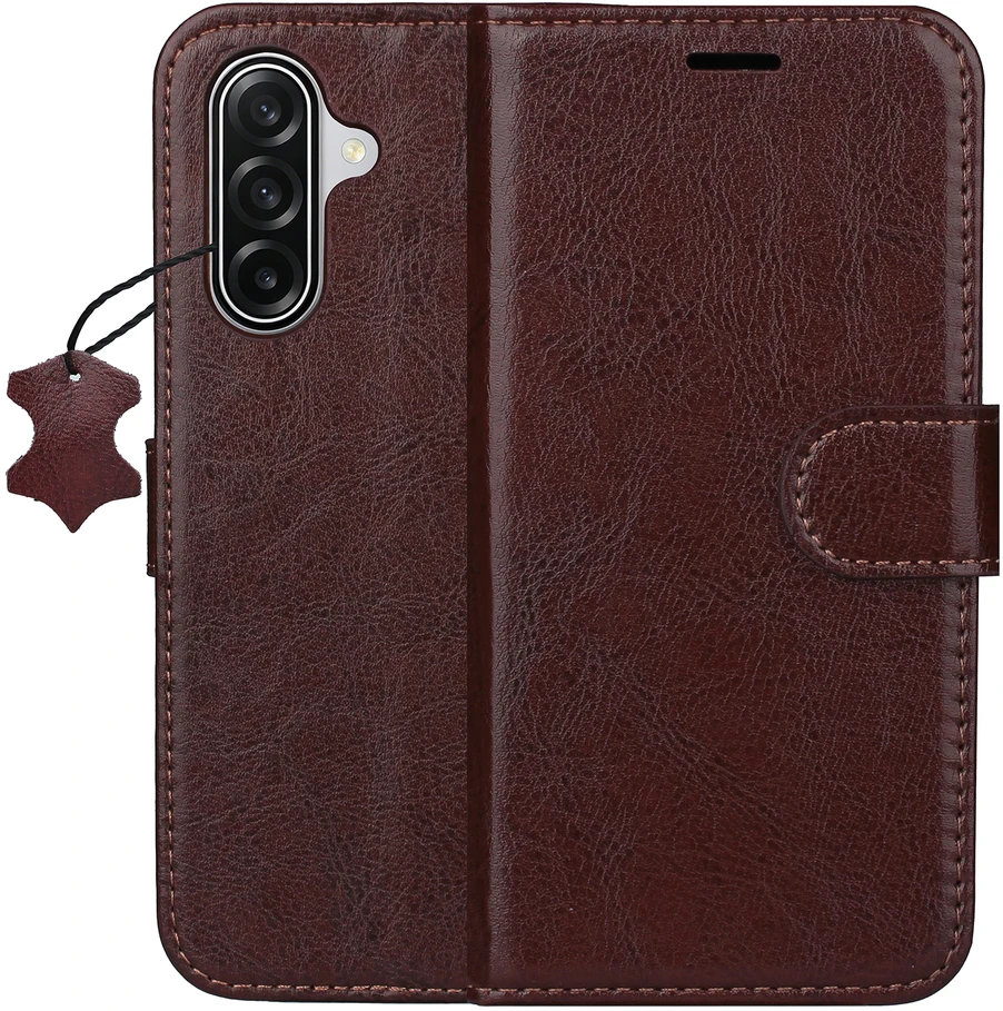 Dėklas Telforceone Smart Luxe leather case for Samsung Galaxy S25 FE / S26 FE ruda