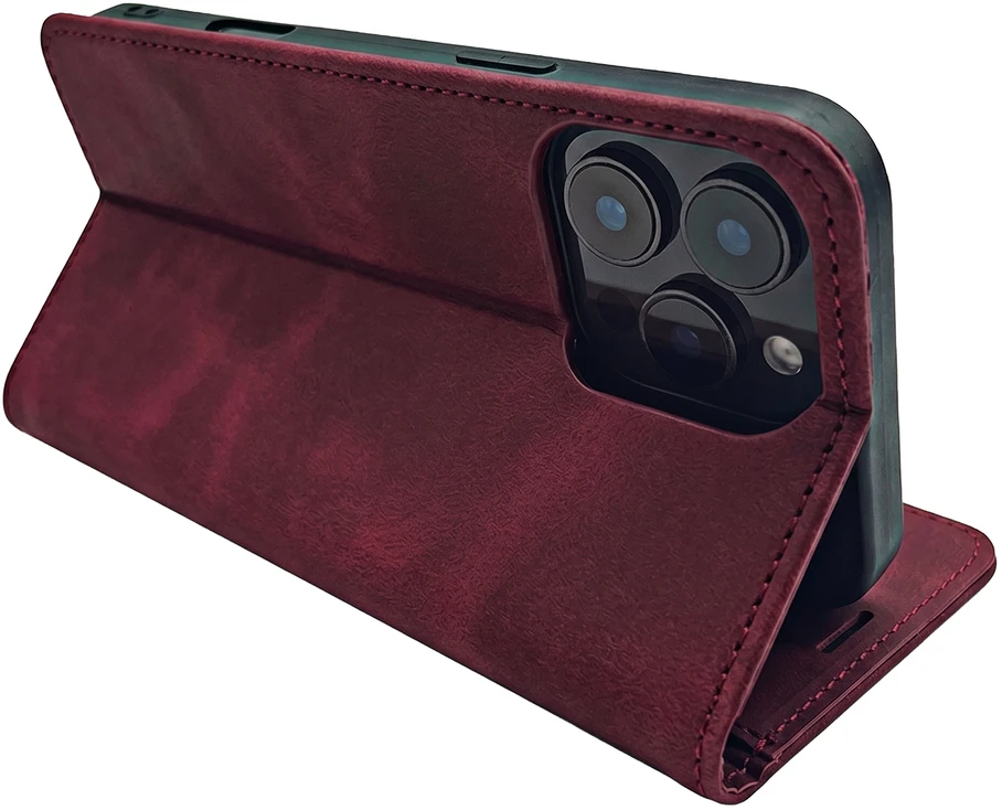 TFO Telforceone Išmanusis zomšinis dėklas, skirtas „Honor 600“ / „Honor 600 Pro“, bordo spalvos
