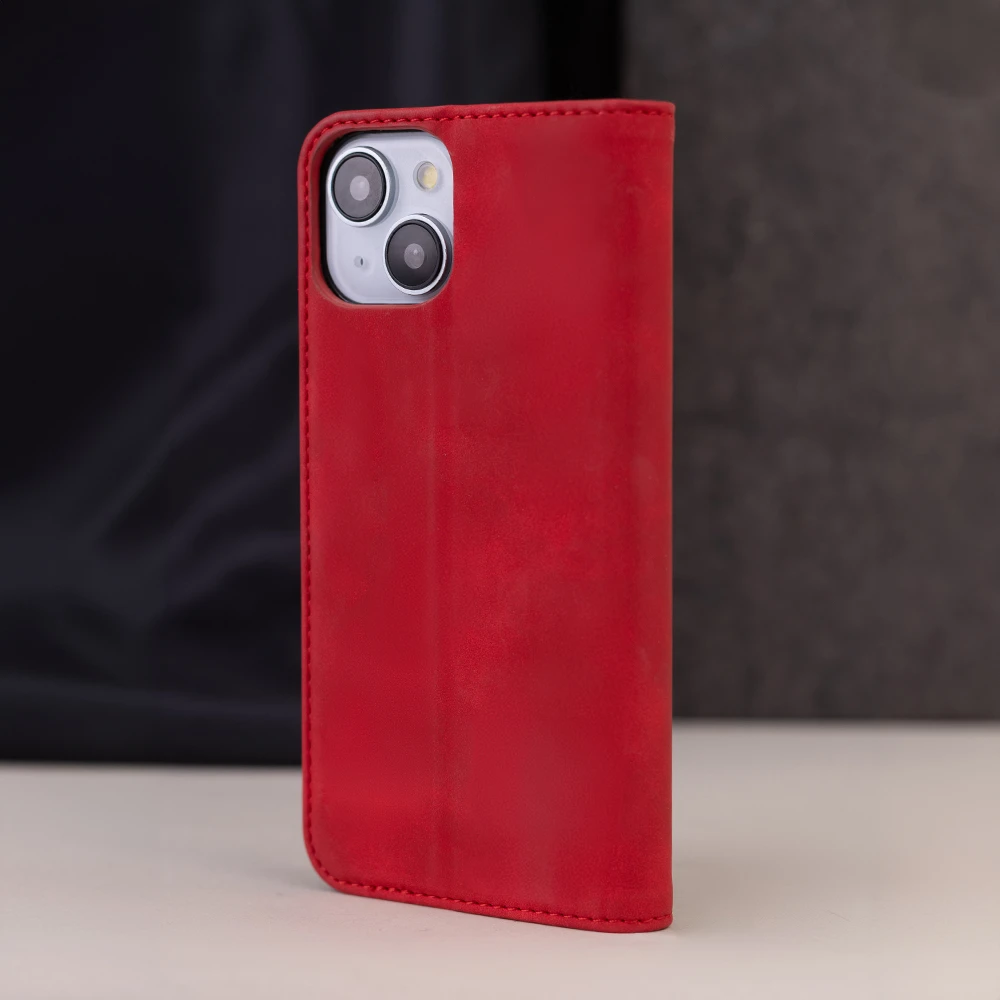TFO Telforceone Išmanusis zomšos dėklas, skirtas „iPhone 17 Pro 6,3“; raudonas