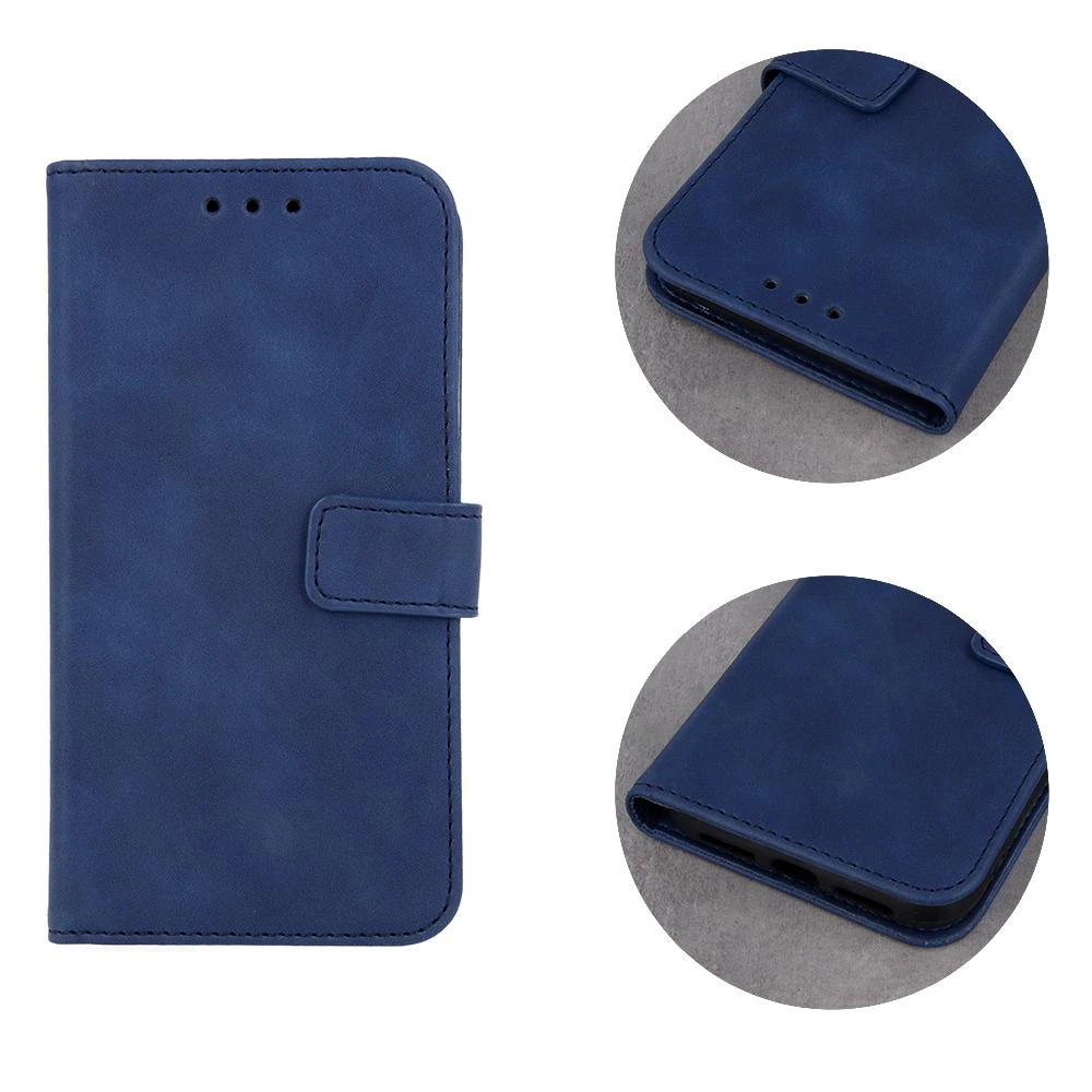 Telforceone Smart Velvet dėklas, skirtas Motorola Moto G13 / G23 tamsiai mėlynas