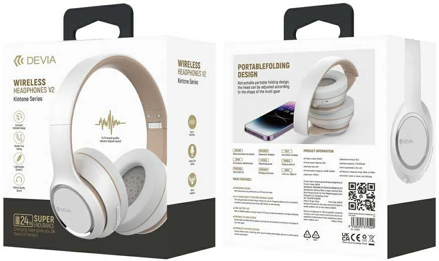 Devia Bluetooth ausinės Kintone juodos