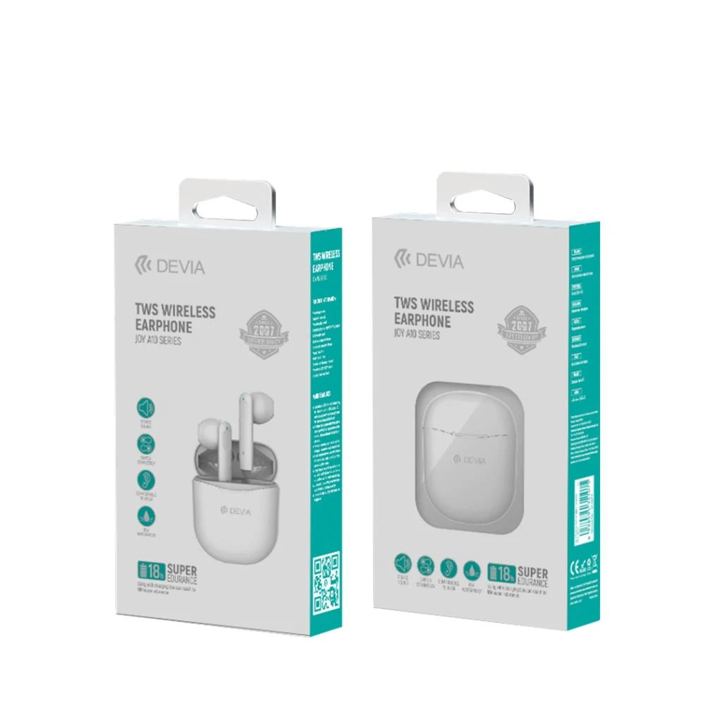 Devia „Bluetooth“ ausinės TWS Star E4 juodos spalvos su ANC