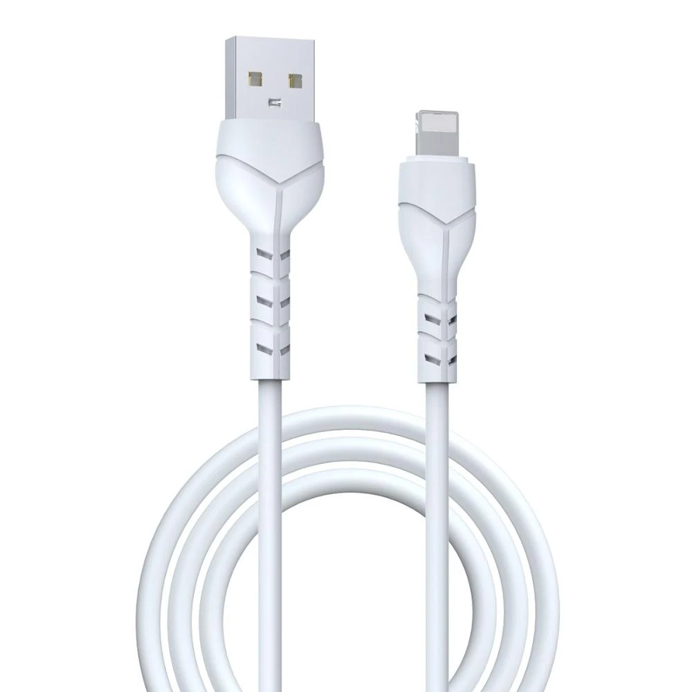 USB laidas Devia Kintone Lightning 1.0m baltas 5V 2.1A