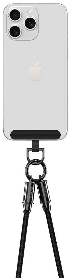 Devia laidas su dirželiu 2in1 PD USB-C – Lightning 1,2 m 27W violetinis