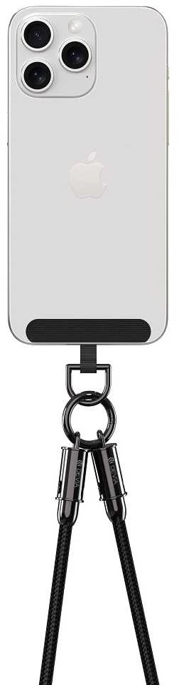 Devia kabelis lanyard 2in1 PD USB-C - USB-C 1,2 m 60W violetinės spalvos