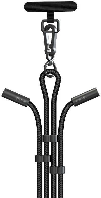 Devia kabelis lanyard 2in1 PD USB-C - USB-C 1,2 m 60W violetinės spalvos