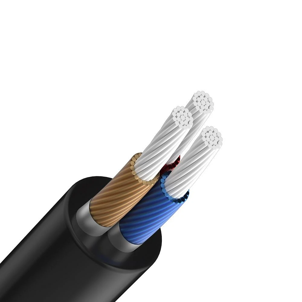Devia garso laidas Ipure EC619 Lightning – 3,5 mm jungtis 1,0 m juodas