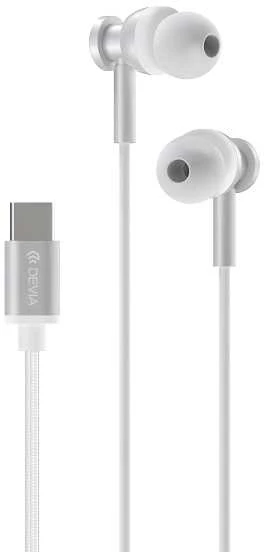 Devia USB-C ausinės su silikoniniais antgaliais