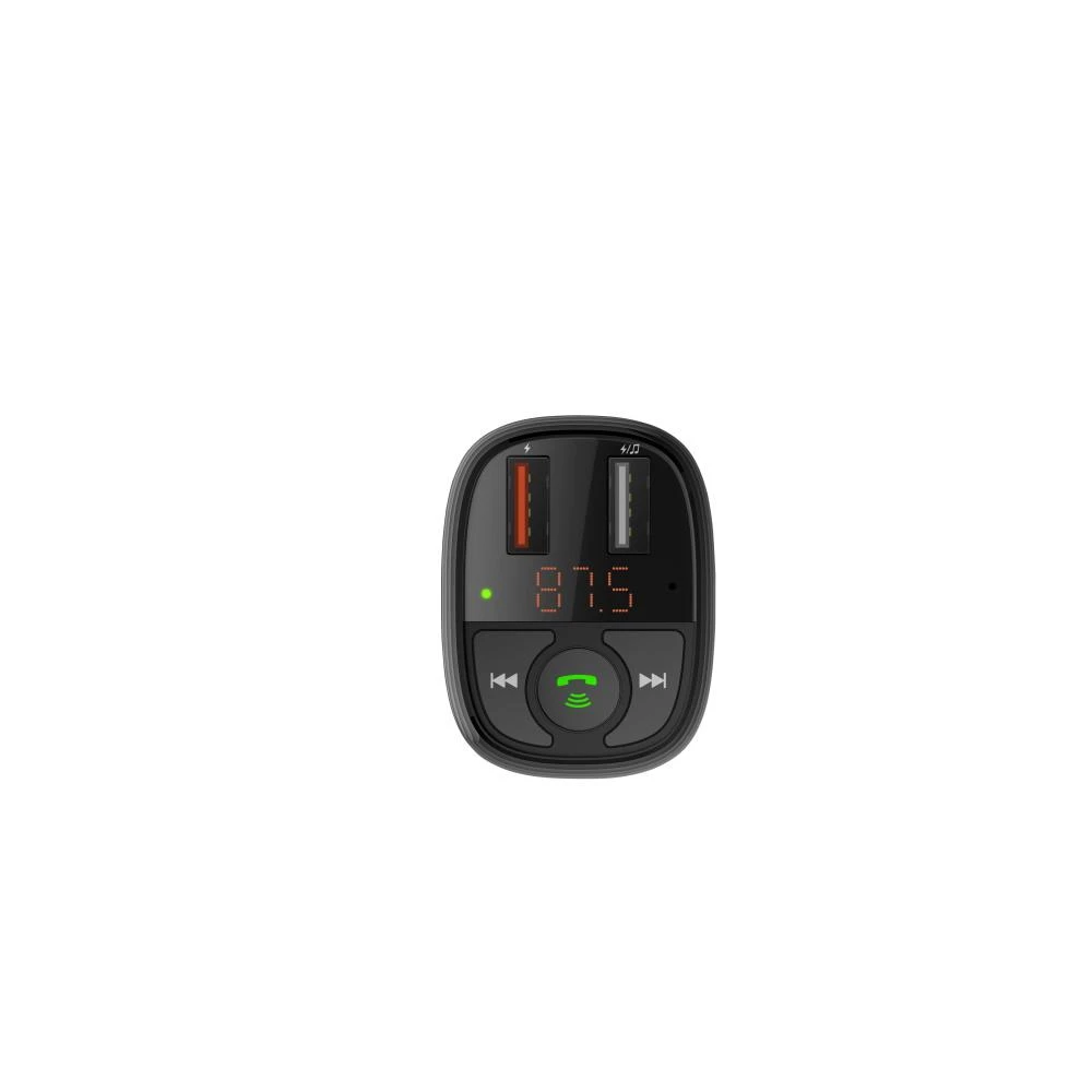 Devia siųstuvas FM Smart Bluetooth MP3 automobilinis įkroviklis PD 30W 1x USB-C 2x USB 3A juodas