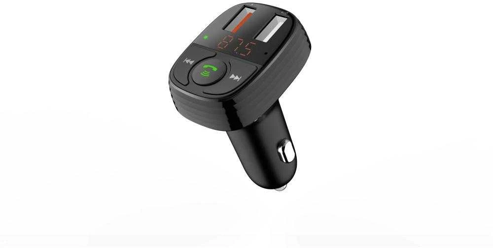 Devia siųstuvas FM Smart Bluetooth MP3 automobilinis įkroviklis PD 30W 1x USB-C 2x USB 3A juodas