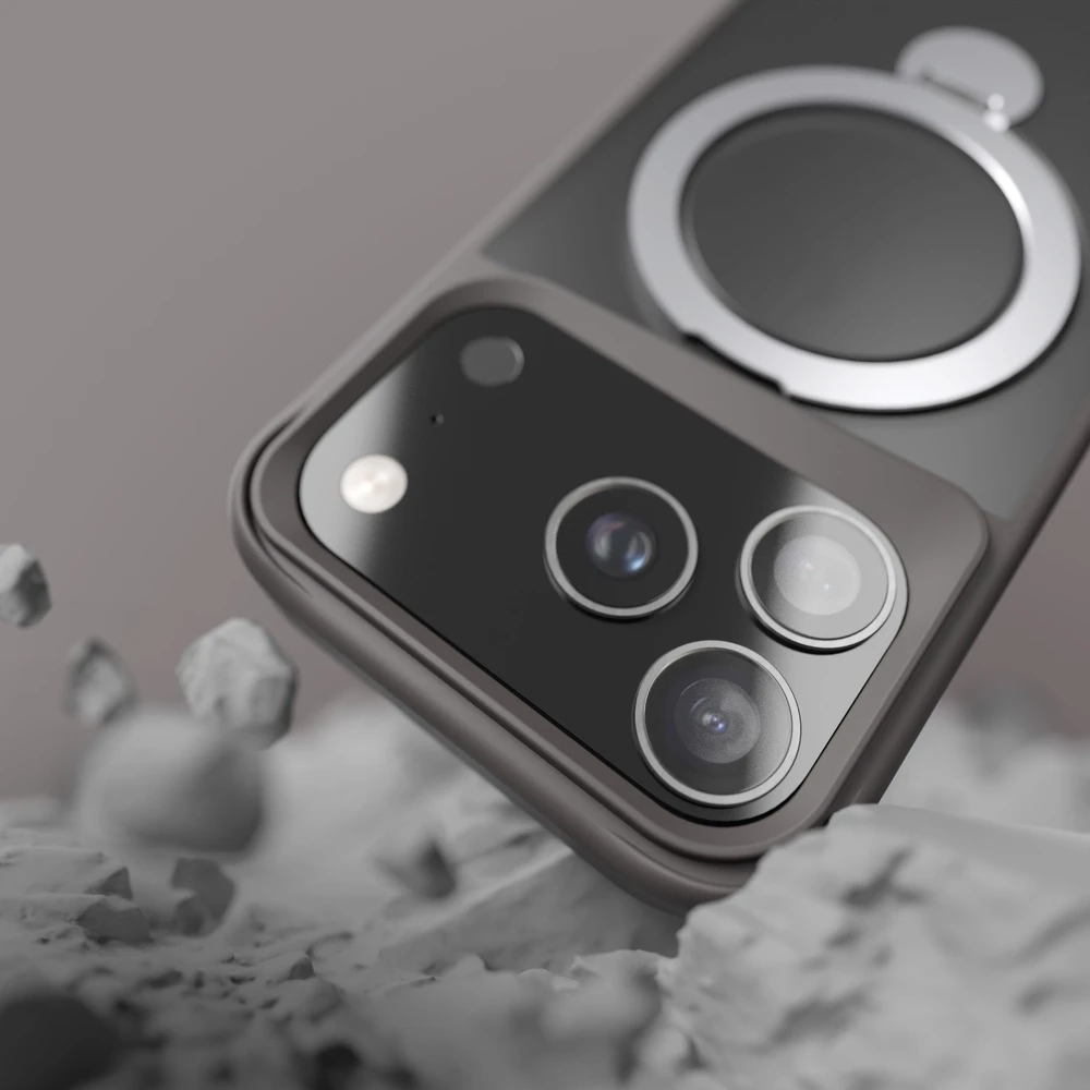Etteri Matt Mag Ring dėklas, skirtas iPhone 17 Pro Max / 18 Pro Max, pilkas