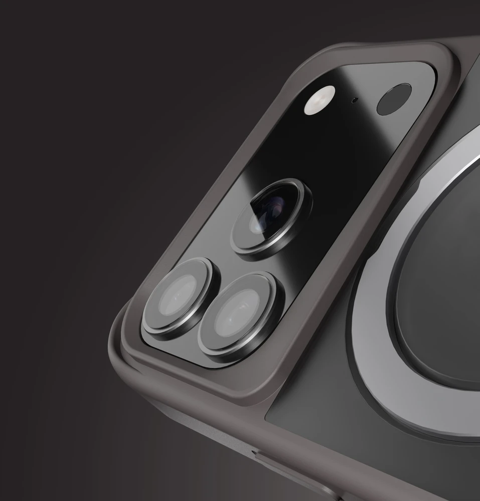 Etteri Matt Mag Ring dėklas, skirtas iPhone 17 Pro Max / 18 Pro Max, pilkas