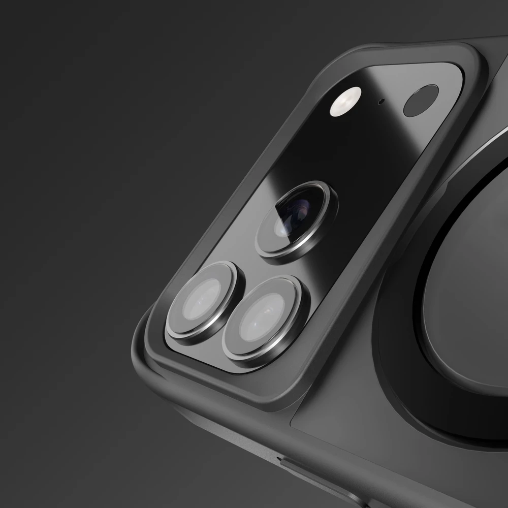 Etteri matinis „Mag Ring“ dėklas, skirtas iPhone 17 Pro Max / 18 Pro Max, juodas