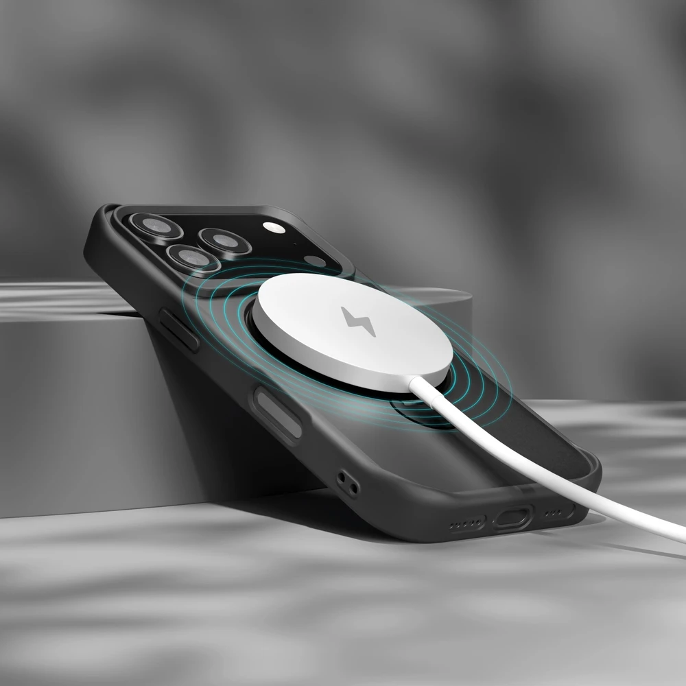 Etteri matinis „Mag Ring“ dėklas, skirtas iPhone 17 Pro Max / 18 Pro Max, juodas