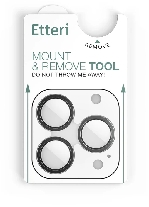 Etteri camera lens protector for iPhone 18 Pro / 18 Pro Max sidabrinis
