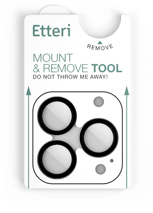 Etteri camera lens protector for iPhone 18 Pro / 18 Pro Max dark pilkas