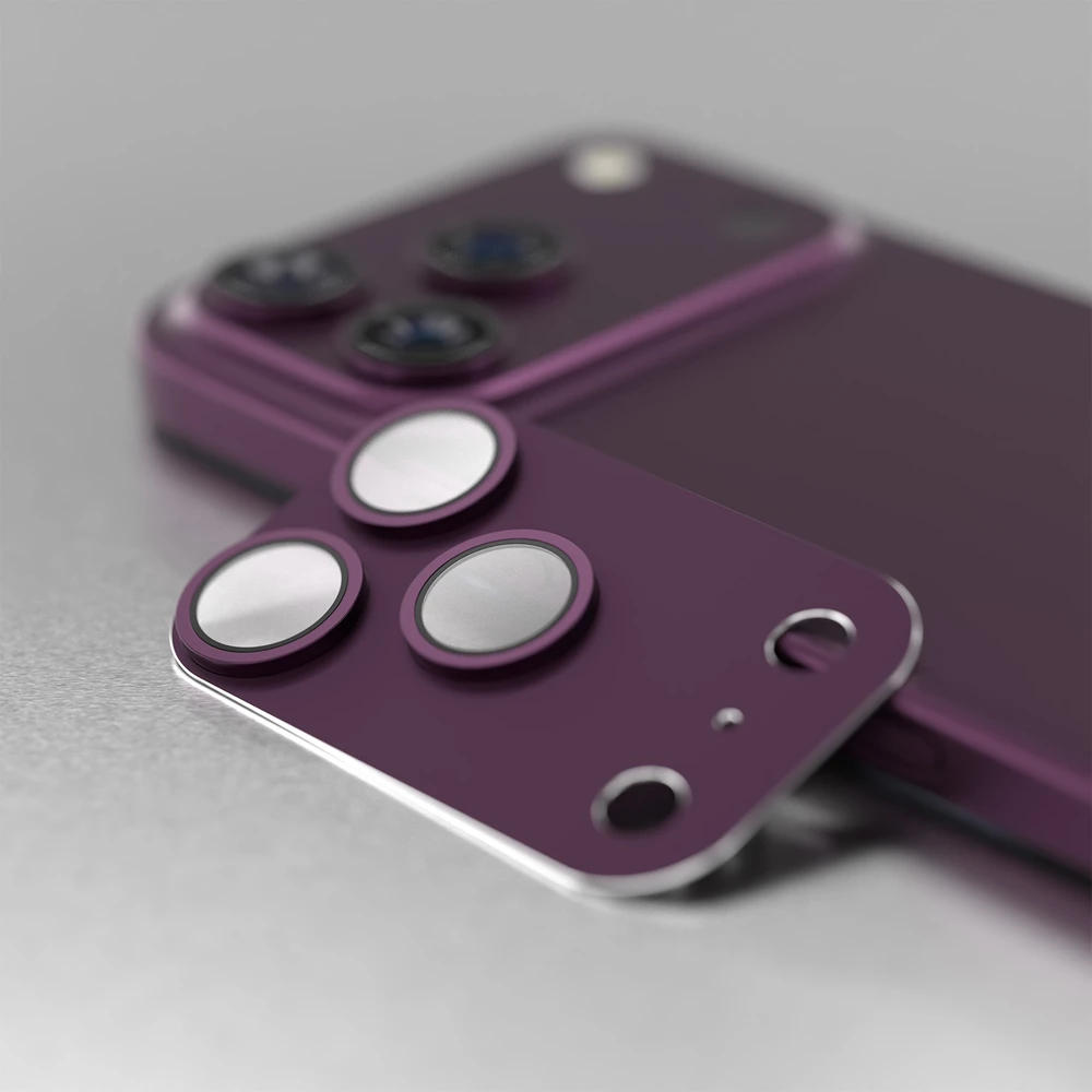 Etteri full camera lens guard for iPhone 18 Pro Max dark cherry
