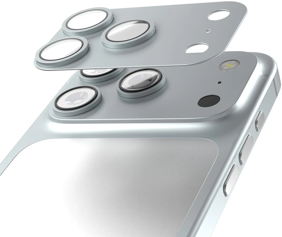 Etteri full camera lens guard for iPhone 18 Pro sidabrinis