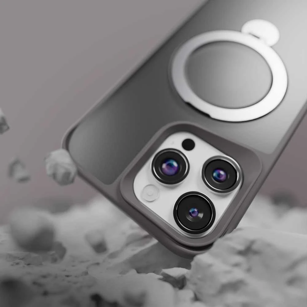 Dėklas Etteri Matt Mag Ring case for iPhone 17 Air pilkas