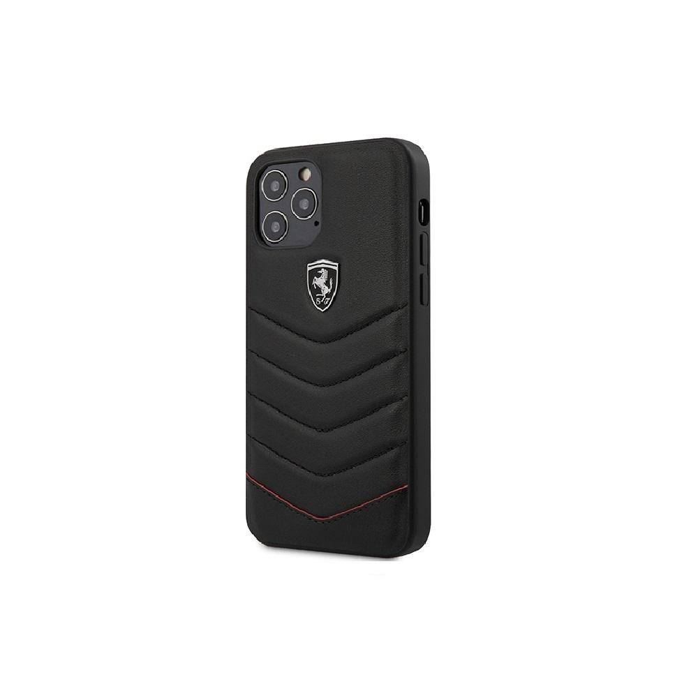 Ferrari Off Track Quilted dėklas iPhone 12 / 12 Pro, juodas