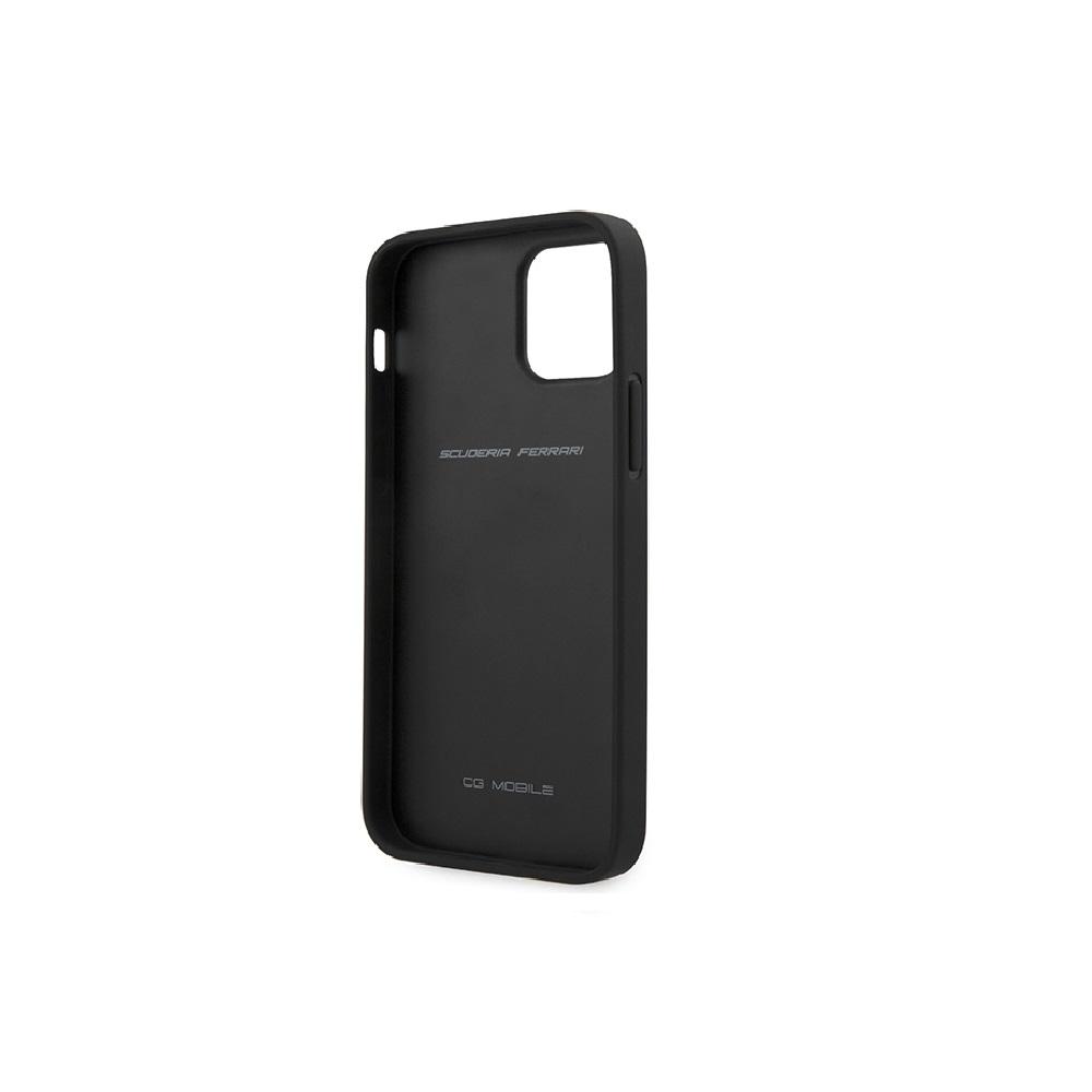 Ferrari Off Track Quilted dėklas iPhone 12 / 12 Pro, juodas